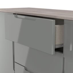 Ready Assembled 2 U Lucca 2 Door 3 Drawer Sideboard (Ready Assembled) in Grey - thumbnail 6