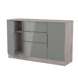 Ready Assembled 2 U Lucca 2 Door 3 Drawer Sideboard (Ready Assembled) in Grey - thumbnail 7