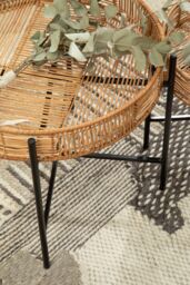 Orsina Batu Set Of 2 Rattan Side Tables in Brown - thumbnail 2