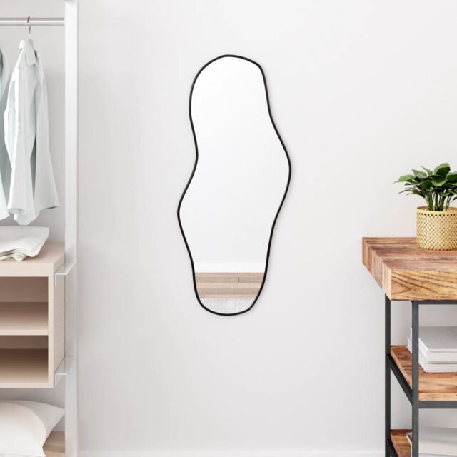 Berkfield Home Wall Mirror Black 80x35 cm - image 1