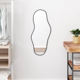 Berkfield Home Wall Mirror Black 80x35 cm - thumbnail 1