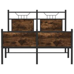 Berkfield Home Durable Bed Frame Frame Smoked Oak 120x190 cm Small Double Wood in Brown - thumbnail 6