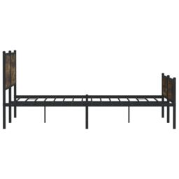Berkfield Home Metal Bed Frame without Mattress Smoked Oak 180x200 cm Super King in Brown - thumbnail 6