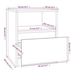 Berkfield Home Bedside Cabinets 2 pcs Grey Sonoma 40x40x50 cm Engineered Wood - Size: 40 x 40 x 50 cm - thumbnail 9