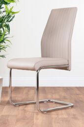 FurnitureboxUK Giovani High Gloss & Glass Dining Table & 6 Lorenzo Chairs Set in Beige - thumbnail 5