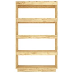 Berkfield Home Book Cabinet/Room Divider 80x35x135 cm Solid Pinewood in Brown - Size: 80 x 35 x 135 cm - thumbnail 5
