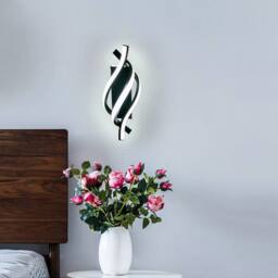 Pheashine Modern LED Wall Lamp, 22W, Black, Acrylic, 6500K Cool White Light in Black - thumbnail 2