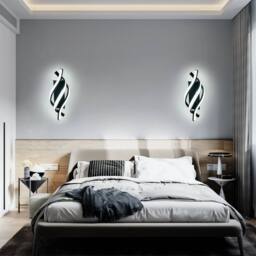 Pheashine Modern LED Wall Lamp, 22W, Black, Acrylic, 6500K Cool White Light in Black - thumbnail 3