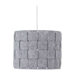 First Choice Lighting Set of 2 Warner - Grey Felt Weave Easy Fit Pendant Shades - thumbnail 2