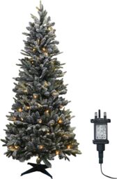 Xmas Haus 2.1m Pre-Lit 150ww Pop Up Frosty Pine Xmas Tree in White - Size: 1 Pack - thumbnail 1