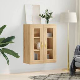 Berkfield Home Wall Mounted Cabinet Sonoma Oak 69.5x34x90 cm in Light Tan