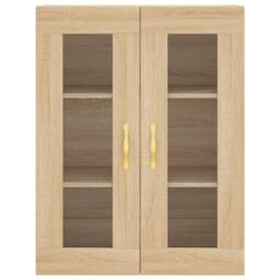Berkfield Home Wall Mounted Cabinet Sonoma Oak 69.5x34x90 cm in Light Tan - thumbnail 7