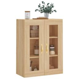 Berkfield Home Wall Mounted Cabinet Sonoma Oak 69.5x34x90 cm in Light Tan - thumbnail 4