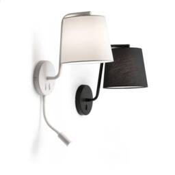 Netlighting LED 1 Light Indoor Wall Light Reading Lamp White E27 - thumbnail 2