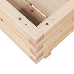 Berkfield Home Decorative Garden Planter 40x40x26.5 cm Solid Wood Pine in Light Tan - thumbnail 8