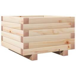 Berkfield Home Decorative Garden Planter 40x40x26.5 cm Solid Wood Pine in Light Tan - thumbnail 3