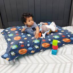 rucomfy Beanbags rucomfy Outer Space Kids Squarbie Bean Bag - Versatile Kids Seating - thumbnail 3
