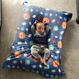 rucomfy Beanbags rucomfy Outer Space Kids Squarbie Bean Bag - Versatile Kids Seating - thumbnail 2