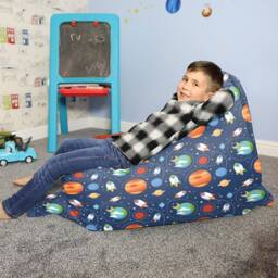 rucomfy Beanbags rucomfy Outer Space Kids Squarbie Bean Bag - Versatile Kids Seating - thumbnail 4