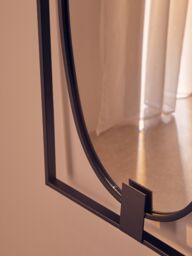Orsina Rectangular Wall Mirror, Antique wall Mirror In Black Finish, Modern Wall Mirror For Living Room & Hallway - thumbnail 2