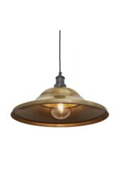 Industville Brooklyn Giant Hat Pendant, 21 Inch, Brass, Pewter Holder in Bronze - thumbnail 3