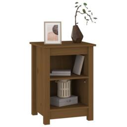 Berkfield Home Bedside Cabinet Honey Brown 40x35x55 cm Solid Wood Pine - Size: 40 x 35 x 55 cm - thumbnail 5