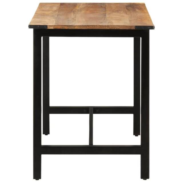 Berkfield Home Beautiful Dining Table 110x60x76 cm Solid Wood Mango in Brown - Size: 110 x 60 x 76 cm - image 1