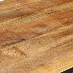 Berkfield Home Beautiful Dining Table 110x60x76 cm Solid Wood Mango in Brown - Size: 110 x 60 x 76 cm - thumbnail 5