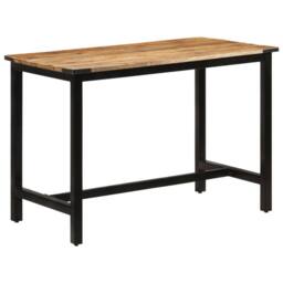 Berkfield Home Beautiful Dining Table 110x60x76 cm Solid Wood Mango in Brown - Size: 110 x 60 x 76 cm - thumbnail 9