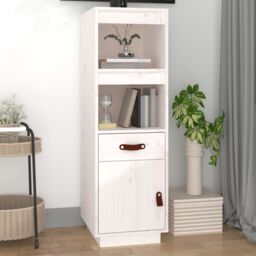 Berkfield Home Highboard White 34x40x108, 5 cm Solid Wood Pine