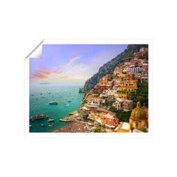 "Warren Reed - Designer Positano, Amalfi Unframed Art Print - Size: W16"" x H24""" - thumbnail 1