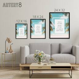 "Artery8 Toes In Sand Sun On Face Beach Found Happy Place Framed Canvas Art - Size: W12"" x H16""" - thumbnail 4