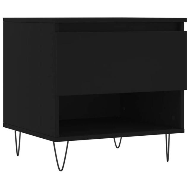 Berkfield Home Coffee Table Black 50x46x50 cm Engineered Wood - Size: 50 x 46 x 50 cm - image 1