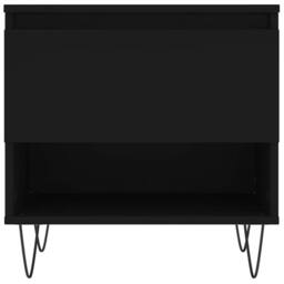 Berkfield Home Coffee Table Black 50x46x50 cm Engineered Wood - Size: 50 x 46 x 50 cm - thumbnail 5