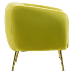 Orsina Pink Velvet Arm Chair, Tufted Velvet Upholstered Accent Chair, Comfortable Armchair for Home, Office in Green - thumbnail 3