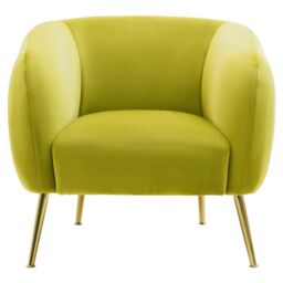 Orsina Pink Velvet Arm Chair, Tufted Velvet Upholstered Accent Chair, Comfortable Armchair for Home, Office in Green - thumbnail 6