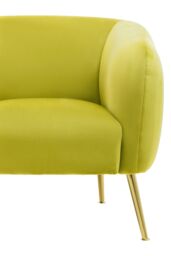 Orsina Pink Velvet Arm Chair, Tufted Velvet Upholstered Accent Chair, Comfortable Armchair for Home, Office in Green - thumbnail 5