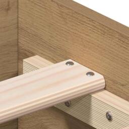 Berkfield Home Bed Frame with Drawers Artisan Oak 120x200 cm Engineered Wood in Brown - thumbnail 9