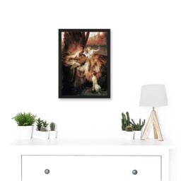 Artery8 James Mourning For Icarus Myth Greek Wings Painting Artwork Framed Wall Art Print A4 in Black - thumbnail 2