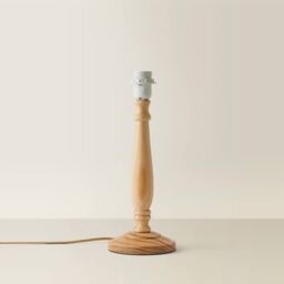 ValueLights Victoria Traditional Wooden Stem Table Lamp Base in Natural - thumbnail 3