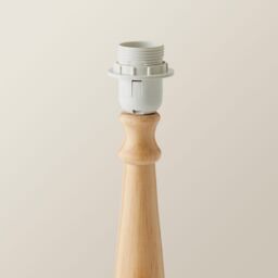 ValueLights Victoria Traditional Wooden Stem Table Lamp Base in Natural - thumbnail 4