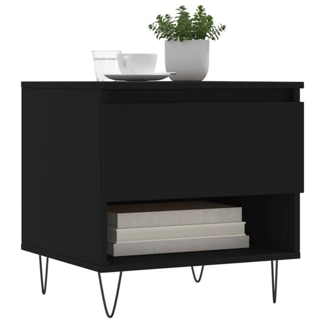 Berkfield Home Modern Coffee Tables 2 pcs Black 50x46x50 cm Engineered Wood - Size: 50 x 46 x 50 cm - image 1