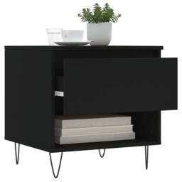 Berkfield Home Modern Coffee Tables 2 pcs Black 50x46x50 cm Engineered Wood - Size: 50 x 46 x 50 cm - thumbnail 4