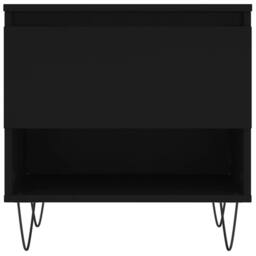 Berkfield Home Modern Coffee Tables 2 pcs Black 50x46x50 cm Engineered Wood - Size: 50 x 46 x 50 cm - thumbnail 6