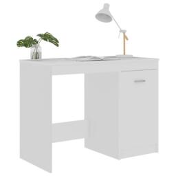 Berkfield Home Modern Desk White 100x50x76 cm Engineered Wood - Size: 100 x 50 x 76 cm - thumbnail 5
