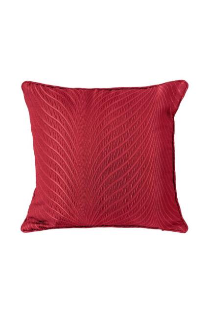 New Edge Blinds Wave Collection Cushion Cover in Dark Red - Size: 43 cm x 43 cm - image 1