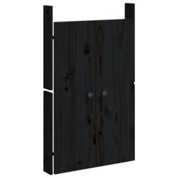 Berkfield Home Outdoor Kitchen Doors 2 pcs Black 50x9x82 cm Solid Wood Pine - Size: 50 x 9 x 82 cm - thumbnail 3