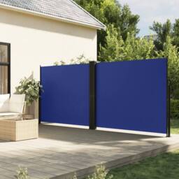 Berkfield Home Retractable Side Awning Blue 160x1000 cm - thumbnail 2