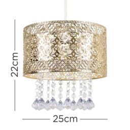 ValueLights Enna Gold Ceiling Pendant Droplets Shade - thumbnail 6