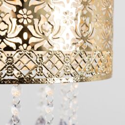 ValueLights Enna Gold Ceiling Pendant Droplets Shade - thumbnail 3